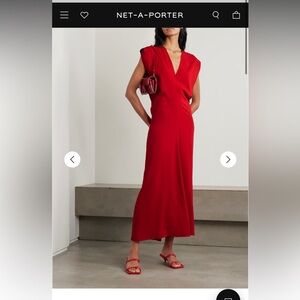 St. Agni plunge drape dress NWT